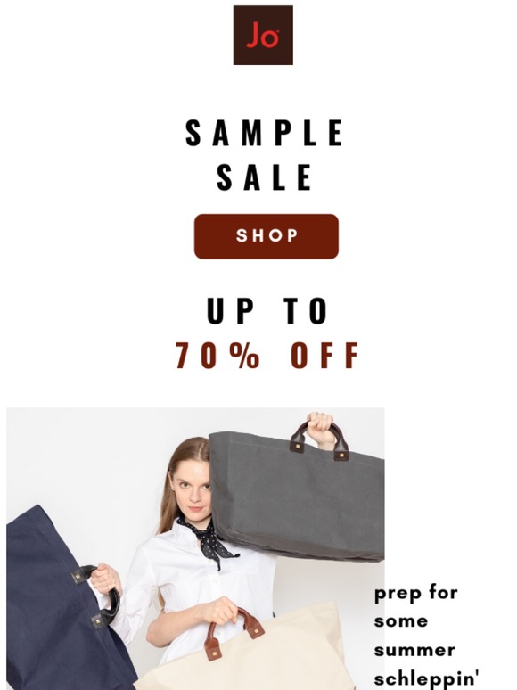 Last call for the one & only 2020 Sample Sale ⚡  Ends at 8 p.m. EST