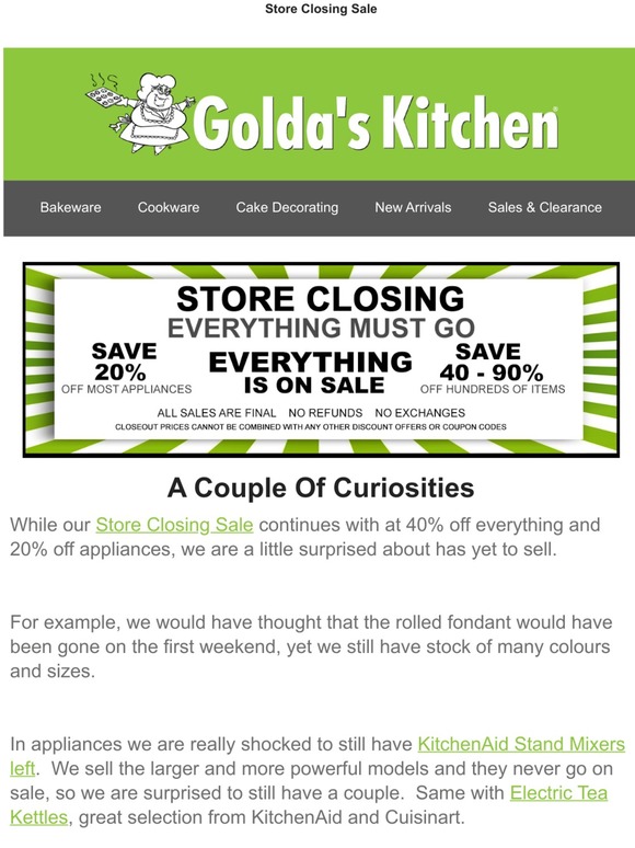 Store Closing Curiosities... See What Great Savings Await....