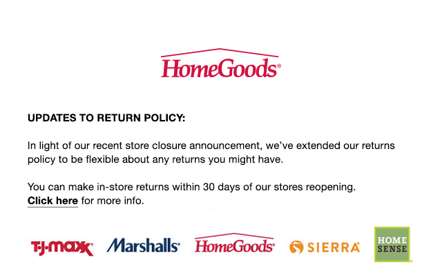 homegoods return policy