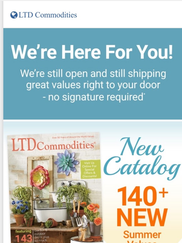 LTD Commodities LLC Our NEW Catalog Is Here + Spring SALE Is Going On