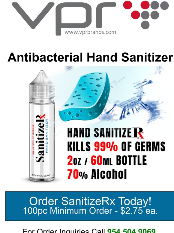 VPR Brands, LP Antibacterial Hand Sanitizer 70 Alcohol Solution