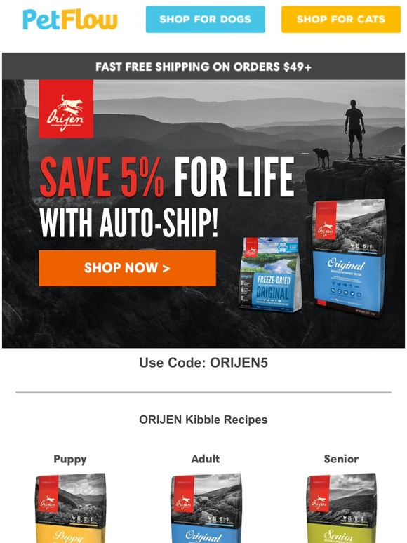 petflow orijen