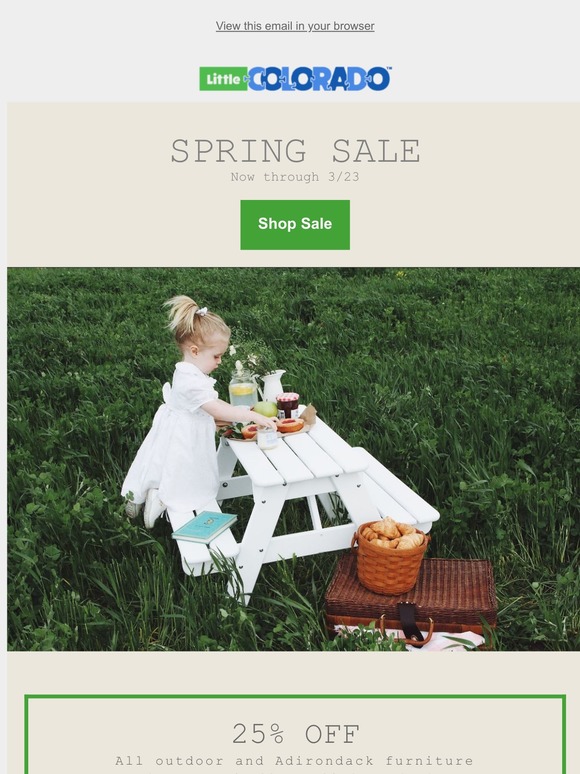 Spring is here and so is our new Adirondack!