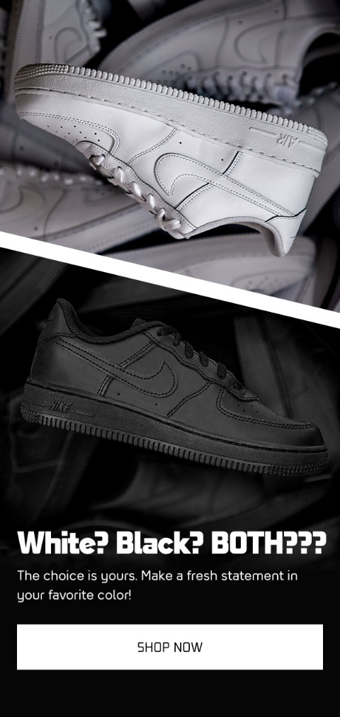 Foot Locker: Nike Air Force 1: Black or White? | Milled
