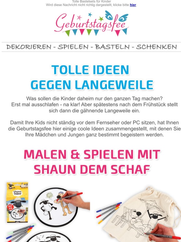 Spielen & Basteln gegen die Langeweile