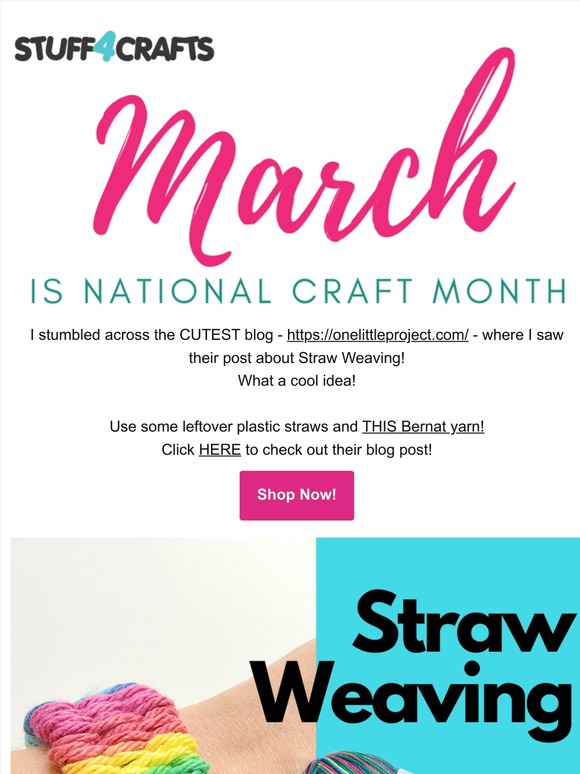 Yarn? ☑ Straws? ☑ Craft time!