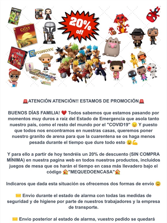 PROMOCIÓN "MEQUEDOENCASA"  FREAKFUNKO ;)