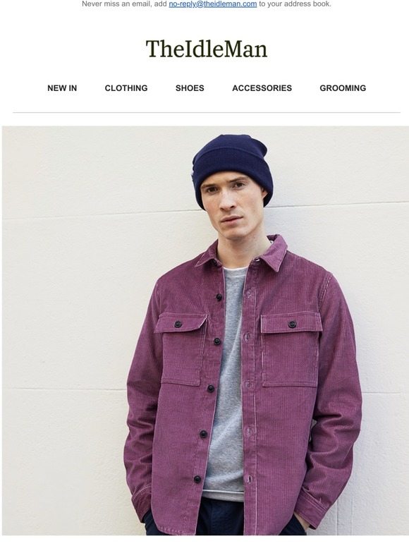 New! Corduroy twin pocket overshirt