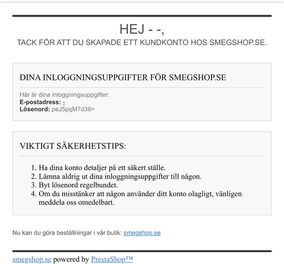 [smegshop.se] Välkommen!