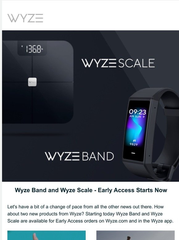 Two new products from Wyze 👉 Wyze Band + Wyze Scale