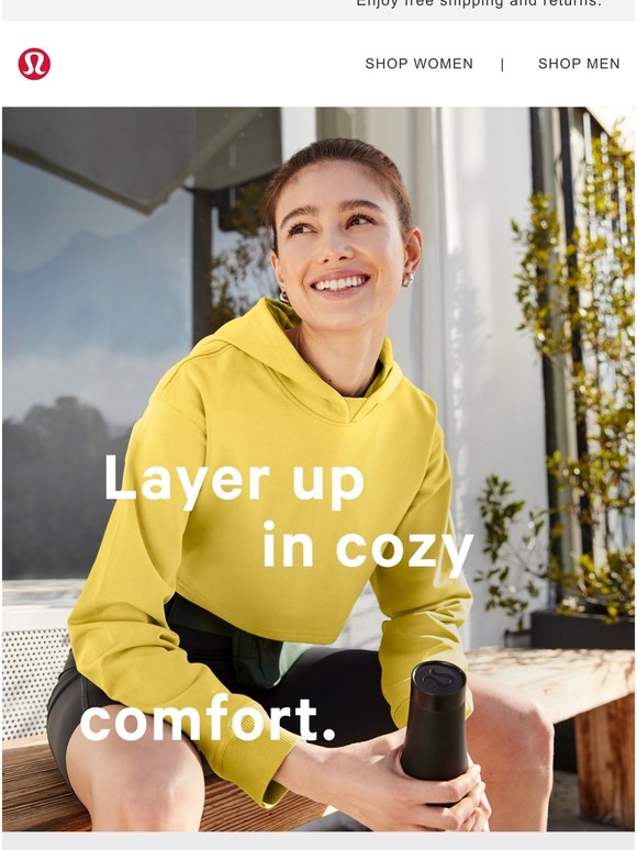 lululemon la all yours cropped moletom com capuz