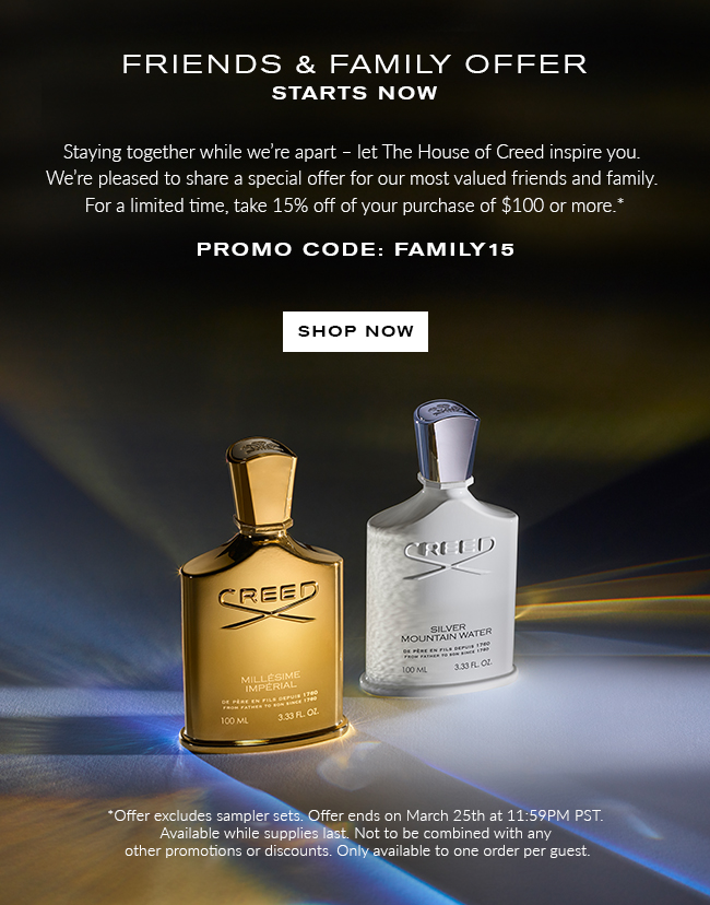 creed boutique discount code