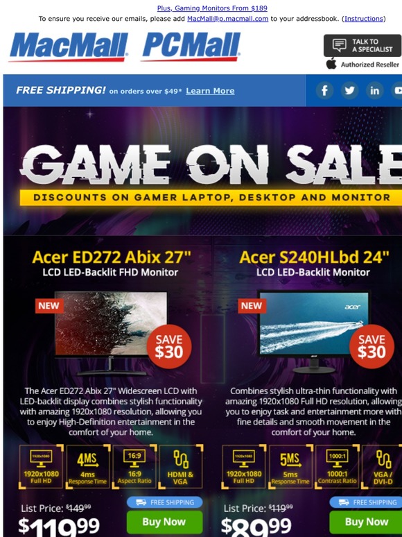Step Your Game Up! Gaming PCs From $479