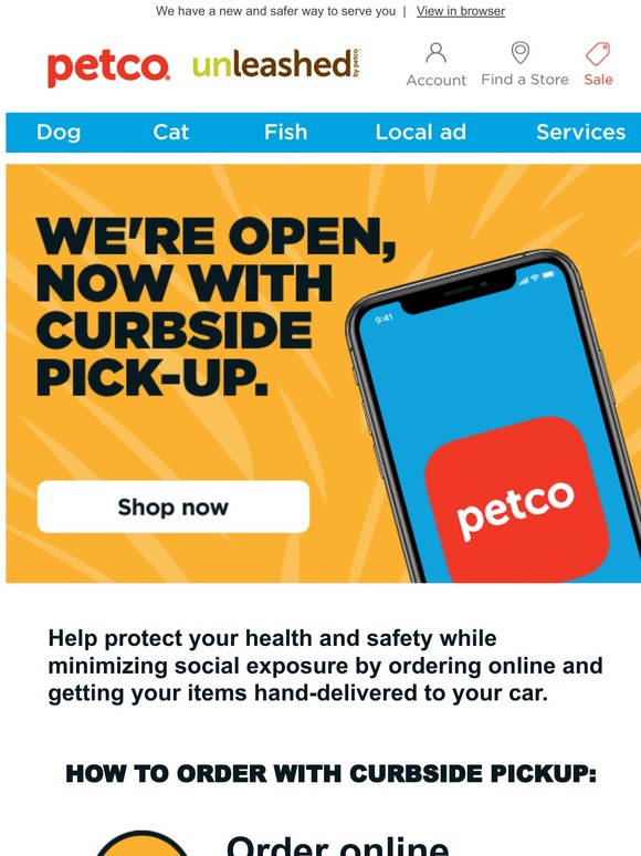 PETCO Petco is now offering curbside pickup Milled