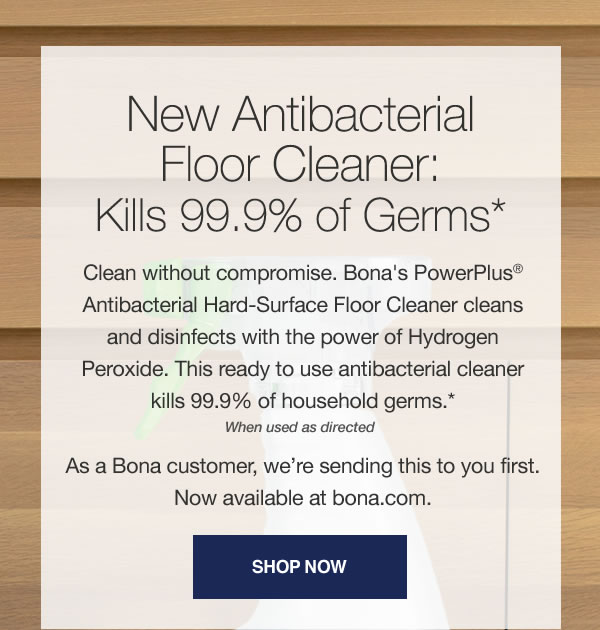 Bona 🆕 Antibacterial Floor Cleaner Kills 99.9 of Germs* Milled