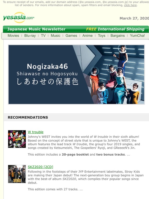 Yesasia New Japanese Music At Yesasia Milled