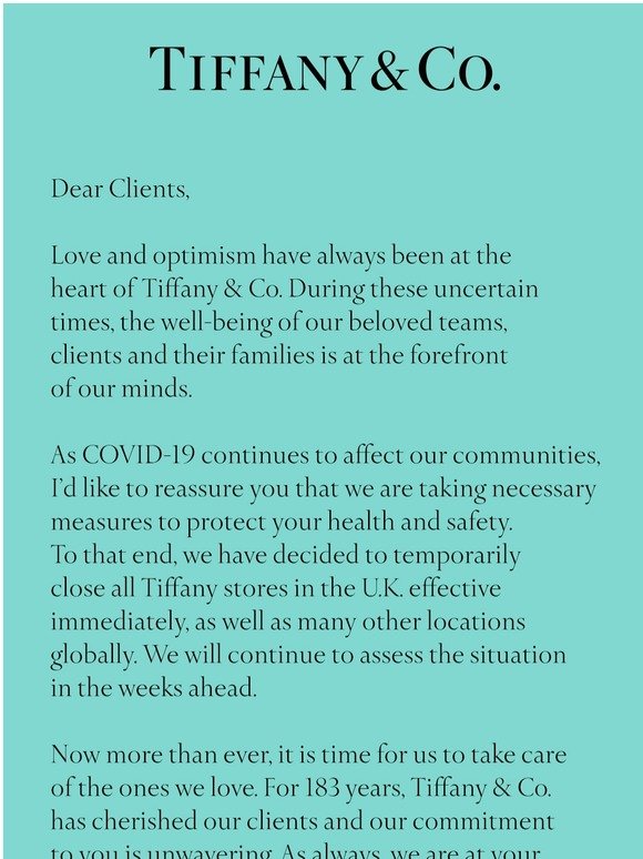 We’re Temporarily Closing our Stores
