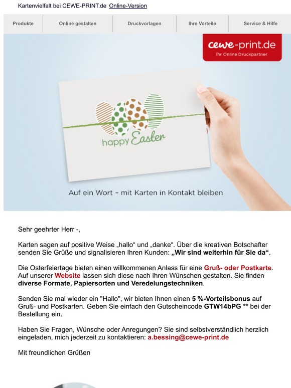 Individuelle Grußkarten für jeden Anlass, Herr -