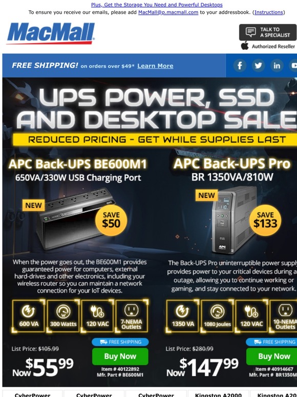 Uninterruptible Power: Acer Backup UPS Starting at $55