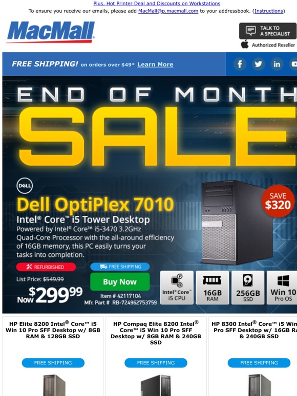 End of the Month Sale! Dell OptiPlex $229