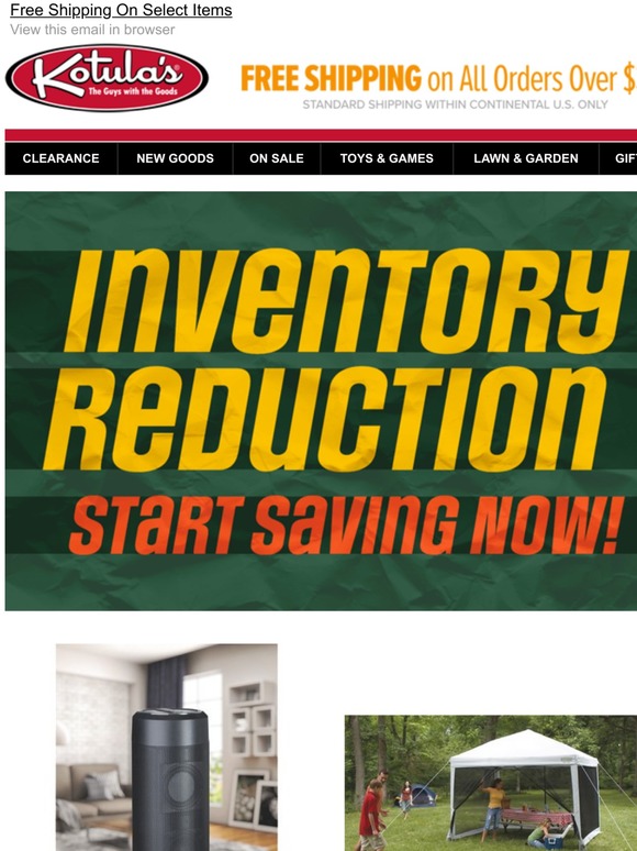 Inventory Reduction Going On Now