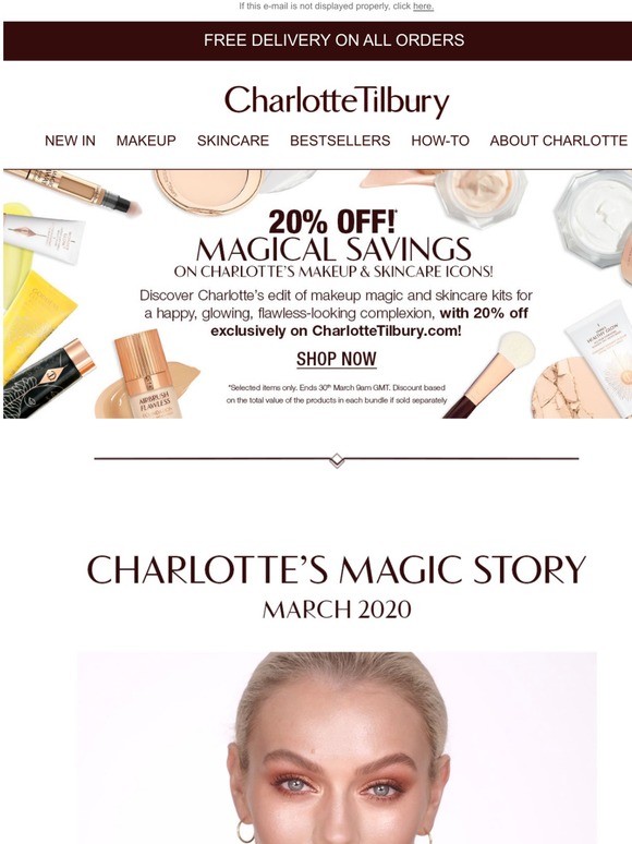 20 off charlotte tilbury