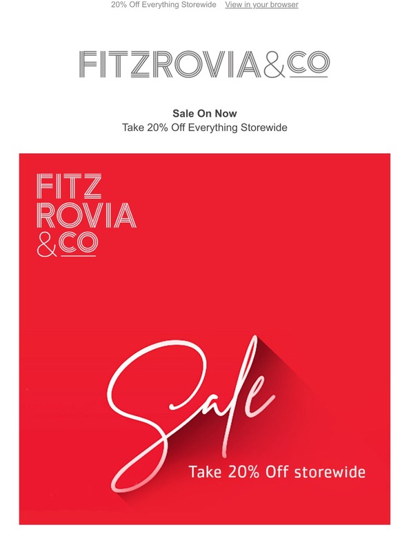 Sale On Now - Take 20% Off Everything Storewide