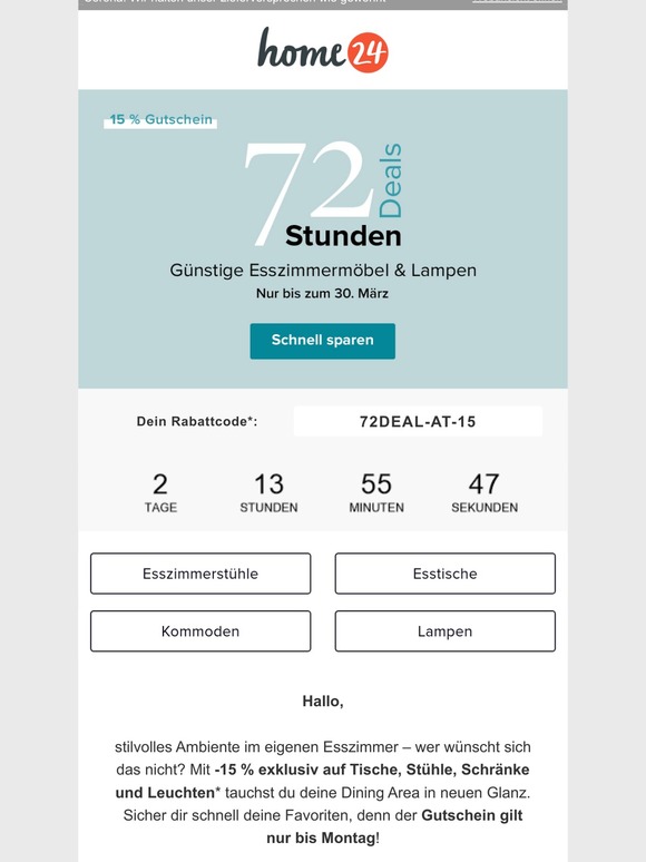 72-Stunden-Deals & Garten-Gutschein