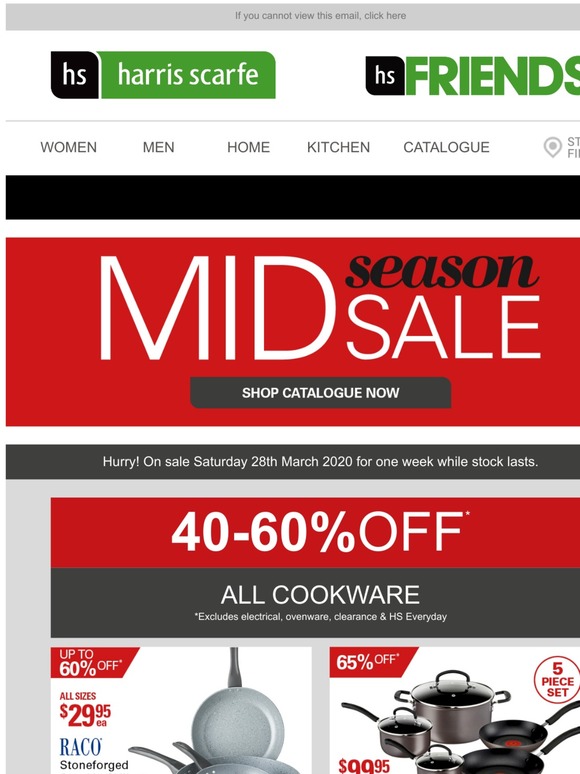 Harris Scarfe The Mid Season Sale continues! Milled