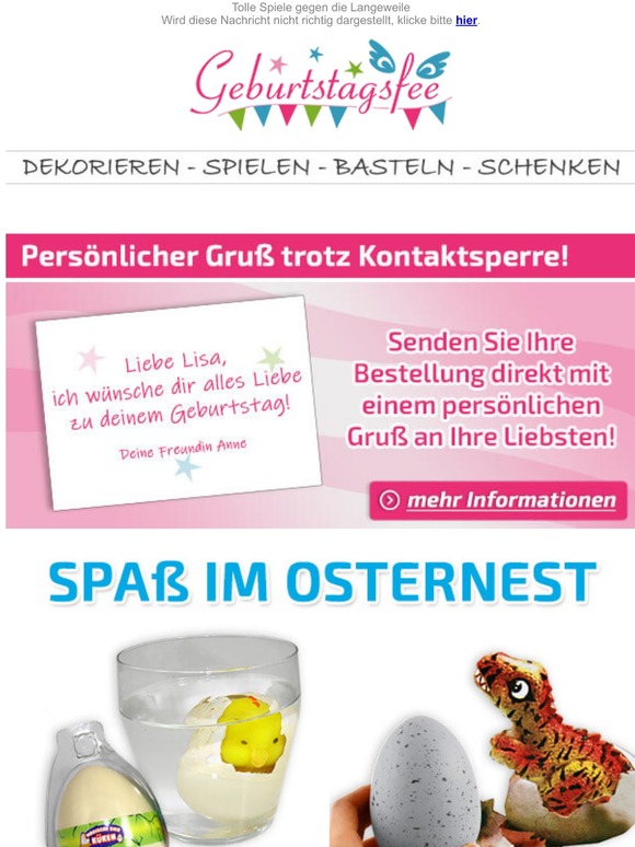 Ostergruß trotz Kontaktsperre