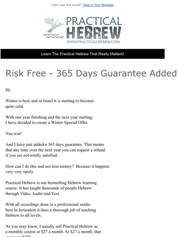 Risk Free - 365 Days Guarantee Added