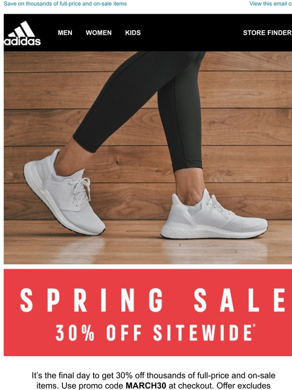 adidas march 30 sale