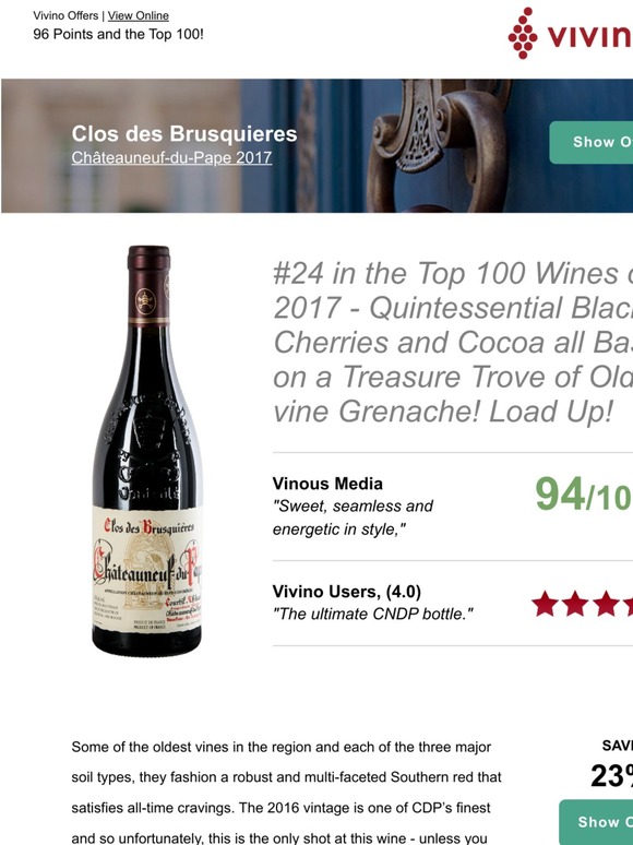 Vivino Explosive Chateauneuf Du Pape Stardom Milled