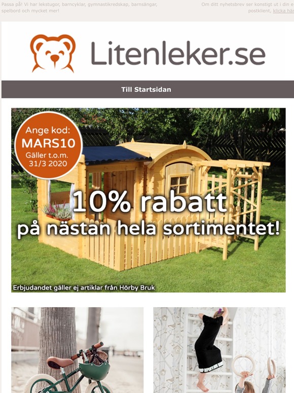 SISTA CHANSEN! 10% rabatt på allt förutom Hörby Bruk! 
