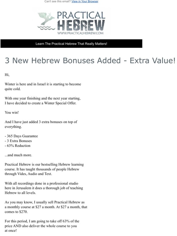 3 New Hebrew Bonuses Added - Extra Value!