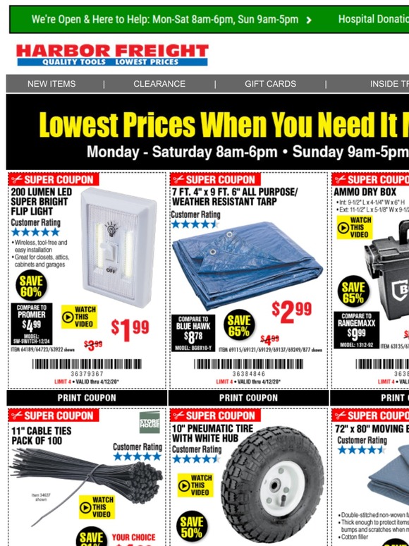 Harbor Freight Tools Lowest Prices When You Need It Most Milled