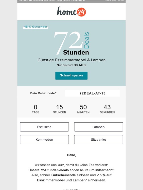 Nur noch bis Mitternacht: 72-Stunden-Deals ⏰