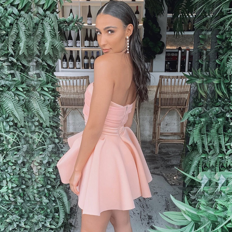 tayla dress peach