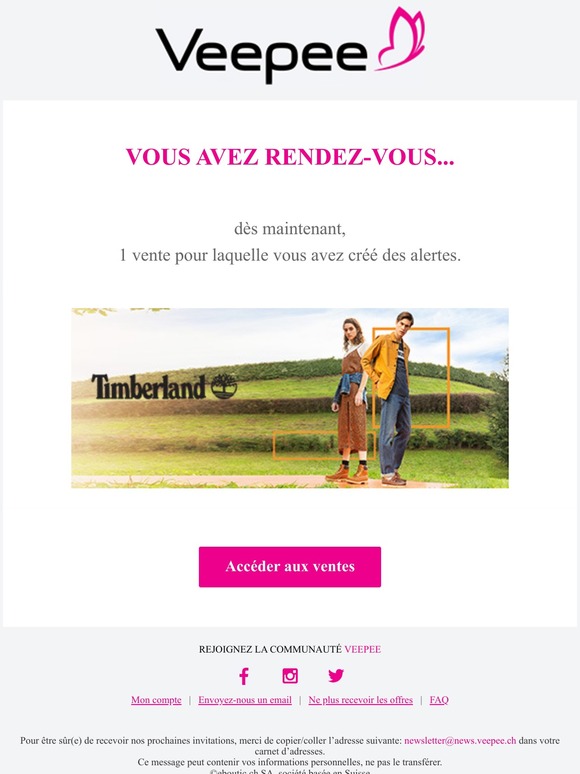 timberland veepee