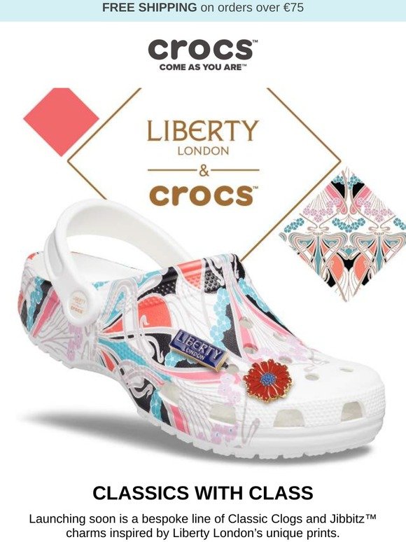 liberty print crocs