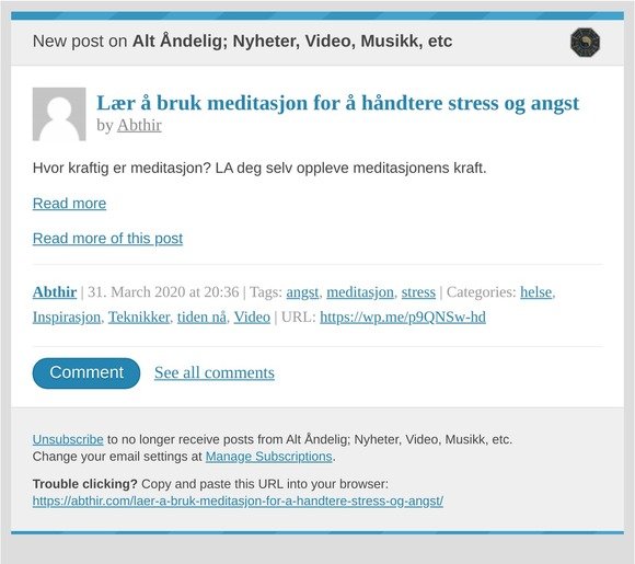 [New post] Lær å bruk meditasjon for å håndtere stress og angst