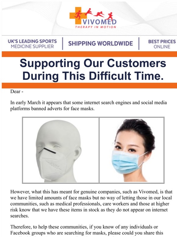 Vivomed - Covid-19 and face mask update