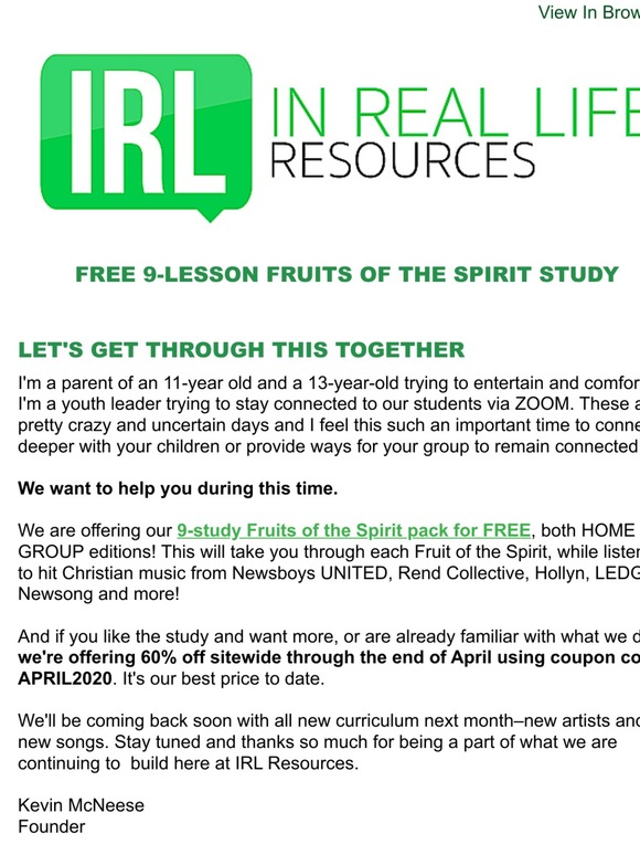 Free Fruits of the Spirit Study - Our Gift To You