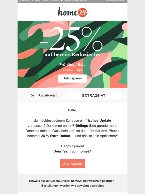 🌺 Frühlings-Sale | -25 % auf Reduziertes