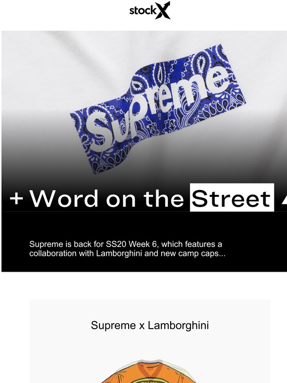 supreme x lamborghini stockx