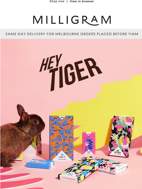Hey Tiger chocolate now available online