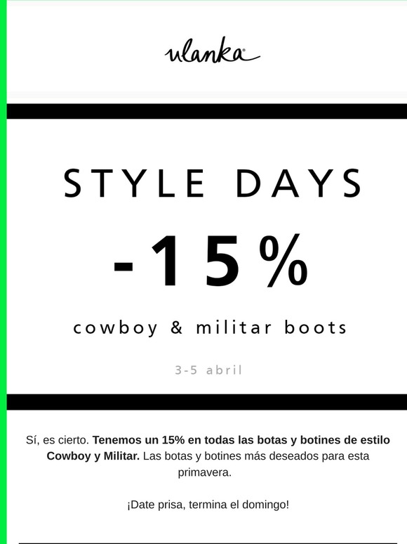 ulanka es: ¡STYLE DAYS! -15% en cowboy y botas militares 🔥 || ss20 | Milled