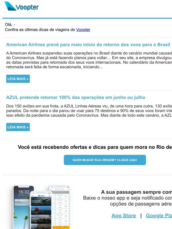 American Airlines prevê para maio início do retorno dos voos para o Brasil