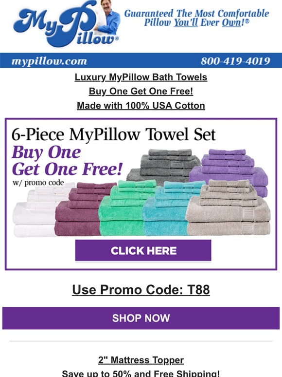 mypillow towels