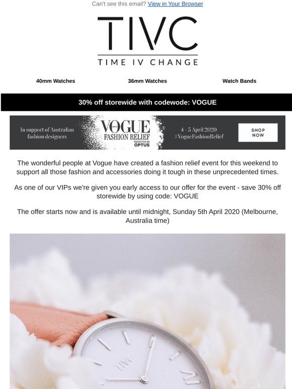 Vogue Fashion Relief - Your early access